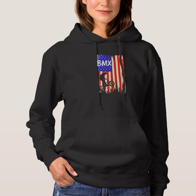 Bicycle Motocross Bmx Bike Rider  Biking   6 Hoodie (Front)