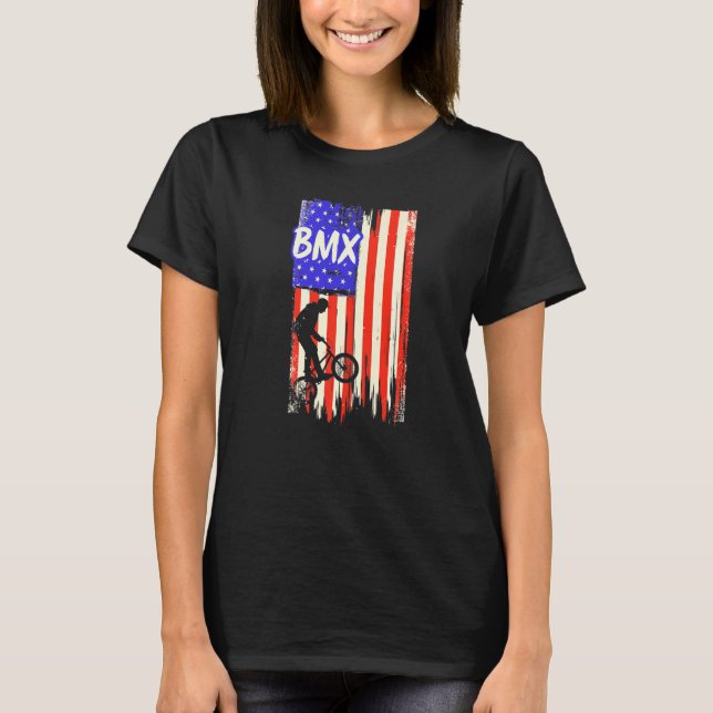 Bicycle Motocross Bmx Bike Rider  Biking   6 T-Shirt (Front)