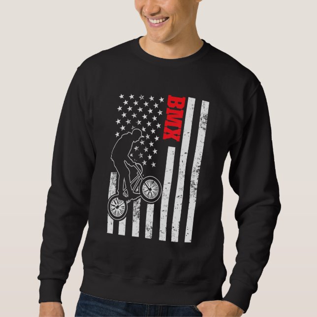 Bicycle Motocross Bmx Bike Rider  Biking Sweatshirt (Front)