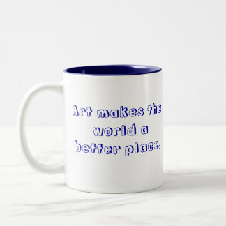 Bicycle Mug w/ "Art make the world a better place"