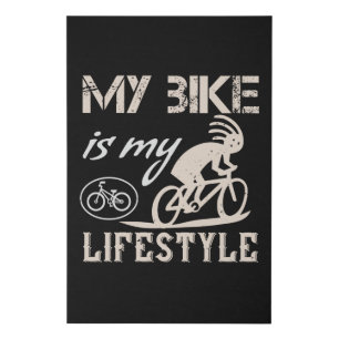Bicycle - My bike is my lifestyle Faux Canvas Print