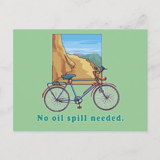 Bicycle: No Oil Spill Needed Tshirts and Mugs Postcard