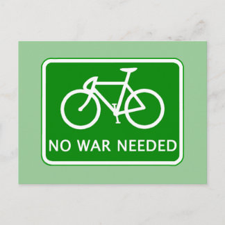 Bicycle No War Needed Products Postcard