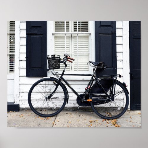 Bicycle on Meeting St Charleston South Carolina Poster