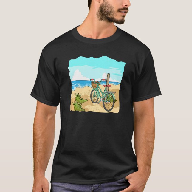 Bicycle on the beach dunes for a holiday by the se T-Shirt (Front)