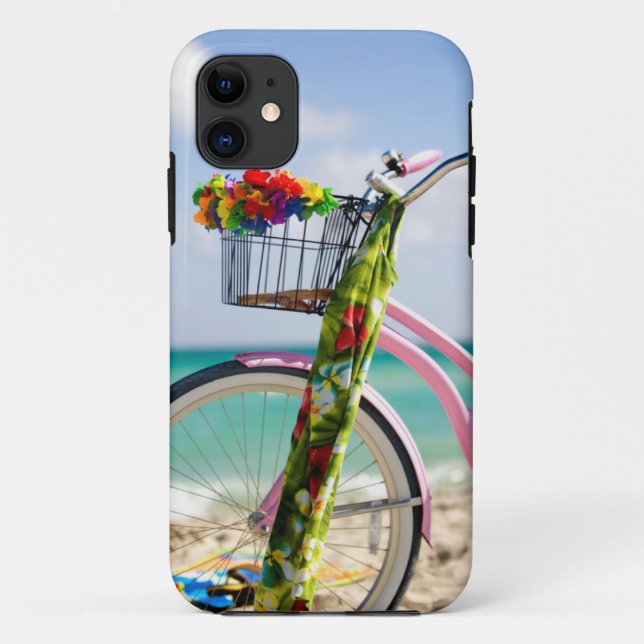Bicycle On The Beach | Miami, Florida Case-Mate iPhone Case (Back)