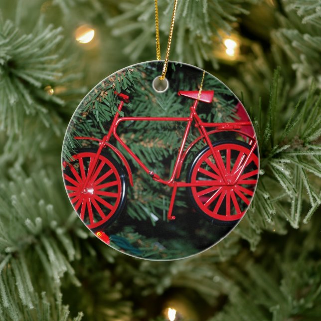 Bicycle Ornament on a Christmas Tree (Tree)