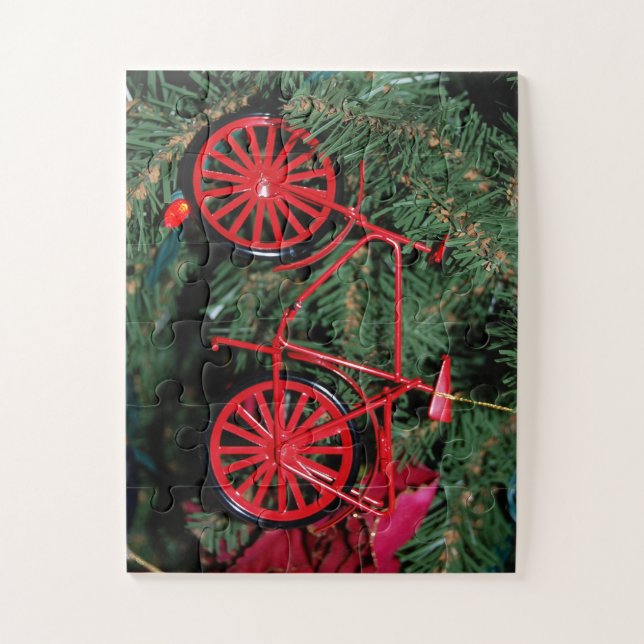 Bicycle Ornament on a Christmas Tree Jigsaw Puzzle (Vertical)