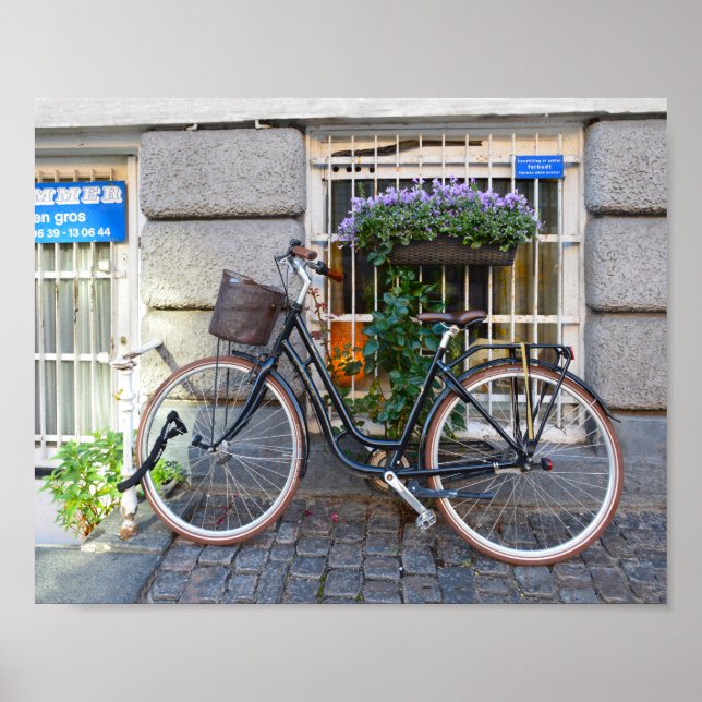 Bicycle Parking Prohibited, Copenhagen, Denmark Poster (Front)