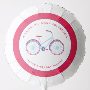 Bicycle Party Custom Red and Blue  Balloon