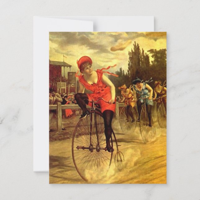 Bicycle Party Invitations Invitation Gals Social (Front)