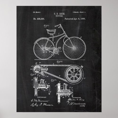 Bicycle Patent Poster