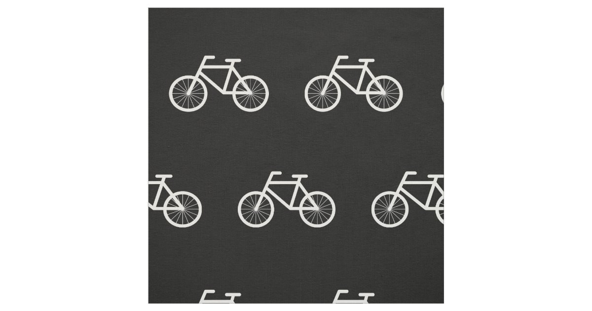 Bicycle Pattern Fabric Bike Print Design Textile Zazzle