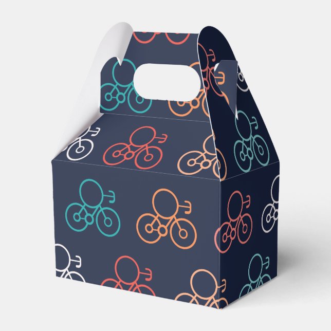 Bicycle Pattern Favor Boxes (Front Side)