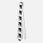 Bicycle Pattern In Black And White. Tie at Zazzle