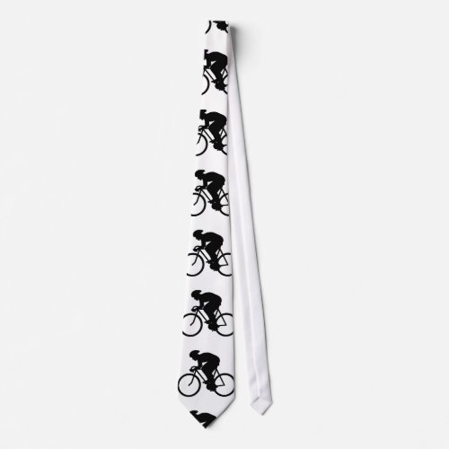 Bicycle Pattern in Black and White Tie