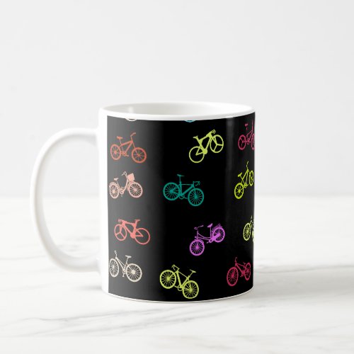 Bicycle pattern invitation coffee mug