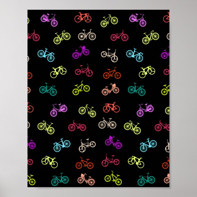 Bicycle pattern invitation poster (Front)