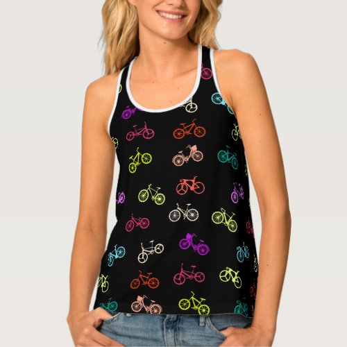 Bicycle pattern invitation tissue paper tank top