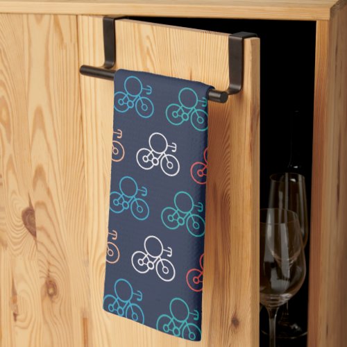 Bicycle Pattern Kitchen Towel