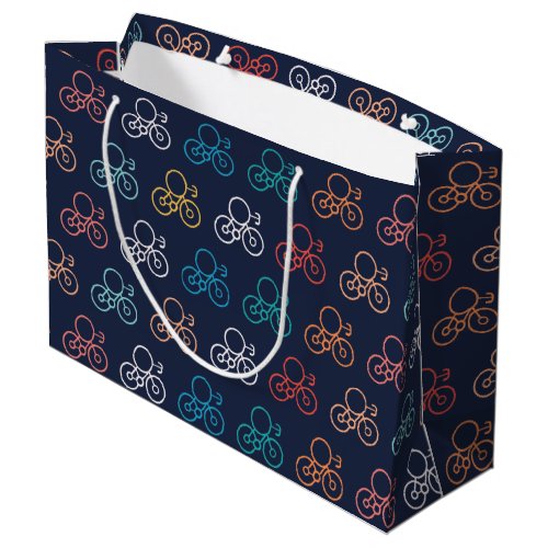 Bicycle Pattern Large Gift Bag