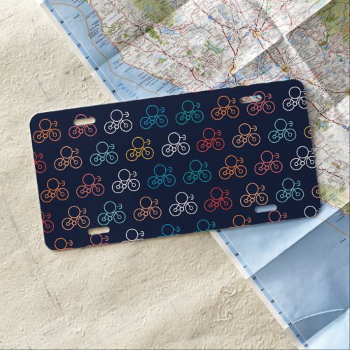 Bicycle Pattern License Plate