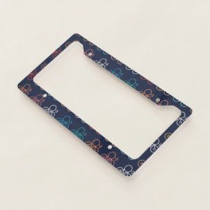Bicycle Pattern License Plate Frame