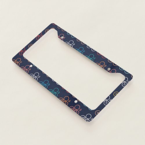 Bicycle Pattern License Plate Frame