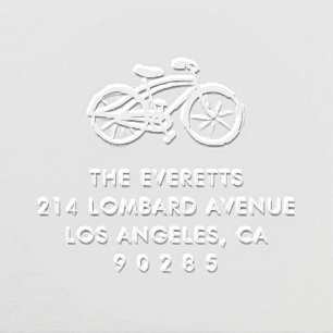 Bicycle Personalized Custom Return Address Embosser