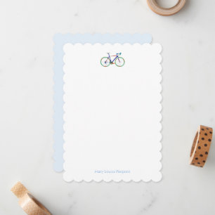 Bicycle personalized note card