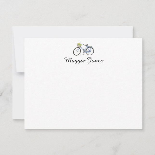 Bicycle Personalized Note Card (Front)