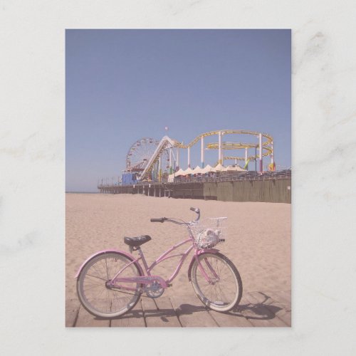 Bicycle Pier California Santa Monica Beach Travel Postcard