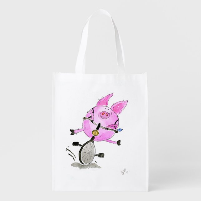 Bicycle Pig Reusable Tote (Front)