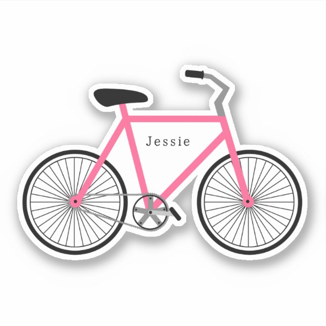 Bicycle Pink Sticker (Front)