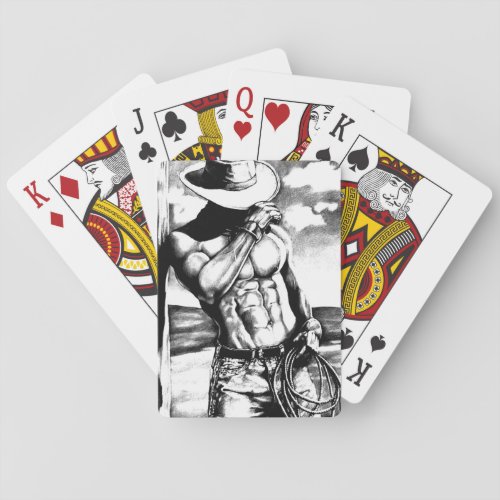 Bicycle Playing Cards Cool Art Handsome Cowboy