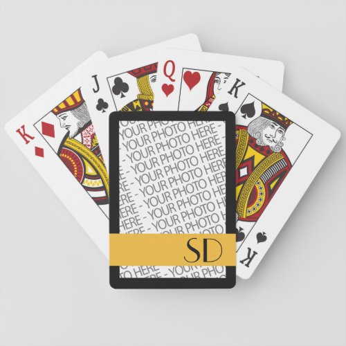 Bicycle Playing Cards Photo  Monogram Template Poker Cards