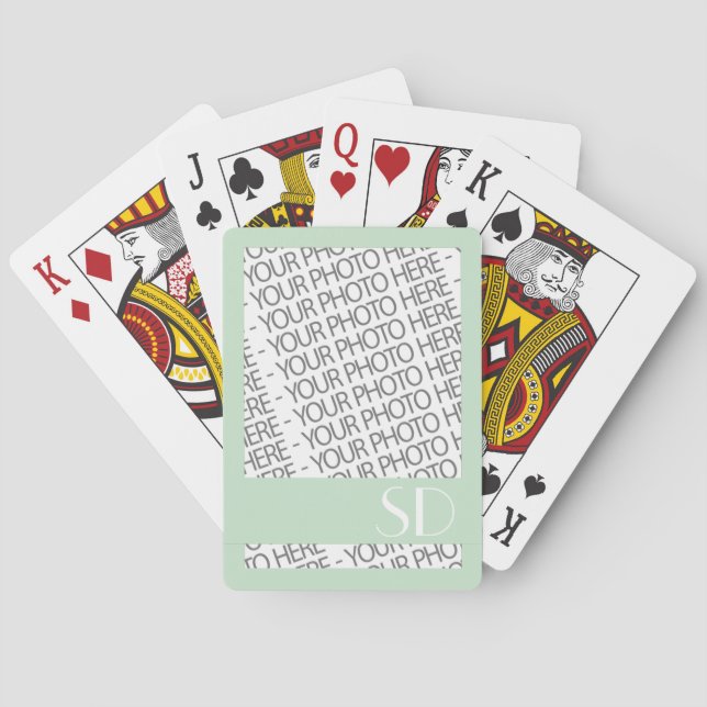 Bicycle Playing Cards, Photo & Monogram Template Poker Cards (Back)