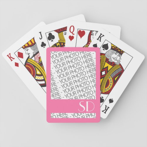 Bicycle Playing Cards Photo  Monogram Template Poker Cards
