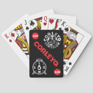 Bicycle playing cards with CorleyQ logos
