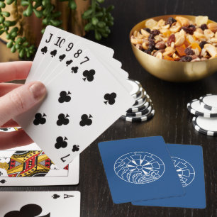 Bicycle playing cards with Genji wheel on wave cre