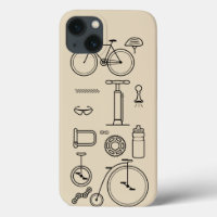 Bicycle Print Cycling Essentials Design