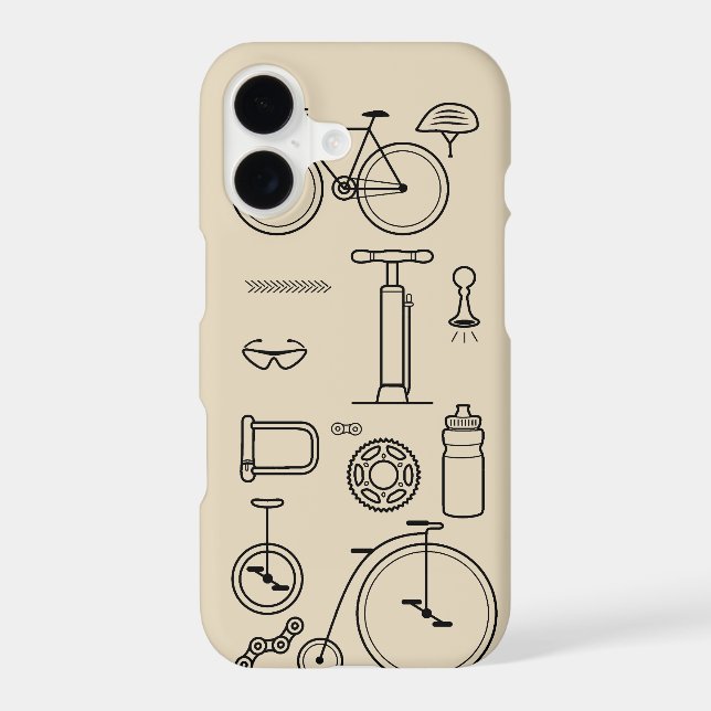 Bicycle Print Cycling Theme Case-Mate iPhone Case (Back)