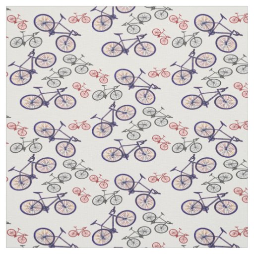 Bicycle Print Design Fabric