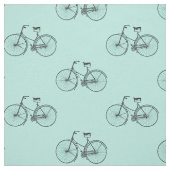Bicycle Print Fabric by Brouhaha_Bazaar at Zazzle