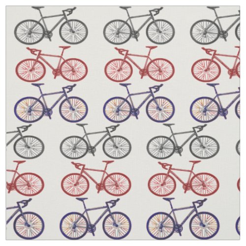 Bicycle Print Pattern Fabric
