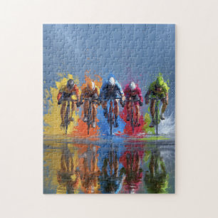 Bicycle Puzzle Road Bike – Colorful Cycling Motif