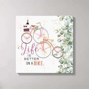 Bicycle Quote  Canvas Print
