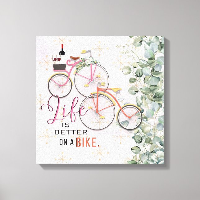 Bicycle Quote  Canvas Print (Front)