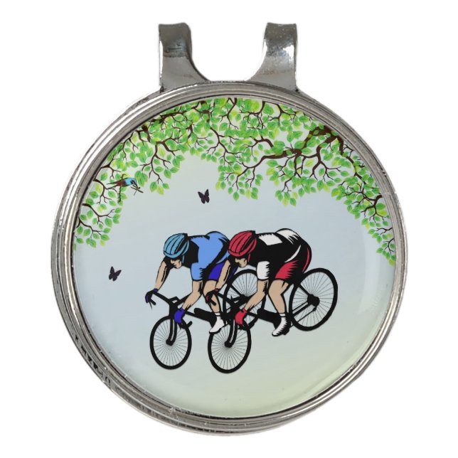 Bicycle Race Golf Hat Clip (Front)