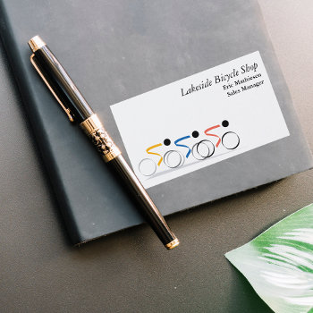 Bicycle Race Logo Business Card by Westerngirl2 at Zazzle